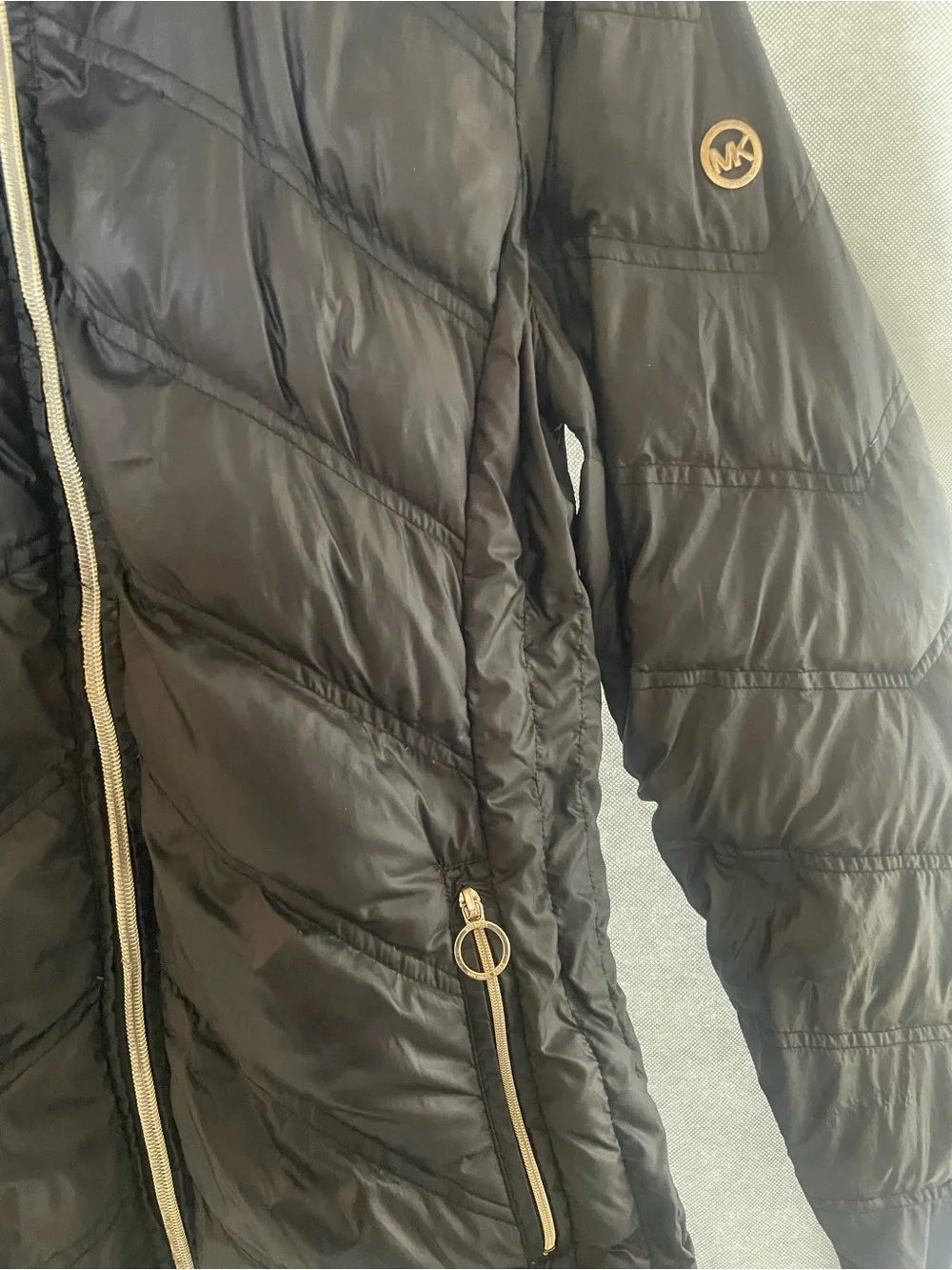 Michael Kors Black Quilted Packable Jacket XS